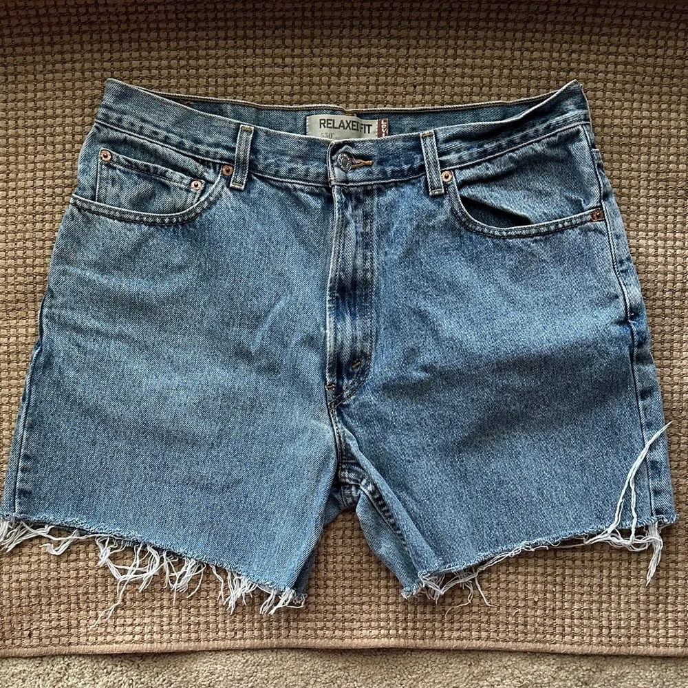 Levi's Blue Denim Jeans Cutoff Shorts - Picture 1 of 5